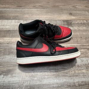 Size 10-Nike Court Vision Low Black Red Men’s